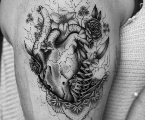 Tattoo-Arbeit New School